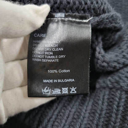 【中古品】【メンズ】 ASKYURSELF アスクユアセルフ CHUNKY BANNED KNIT CARDIGAN チャンキー バーンド ニット カーディガン トップス 長袖 142-260509-cs-15-izu サイズ：XL カラー：ブラック 万代Net店