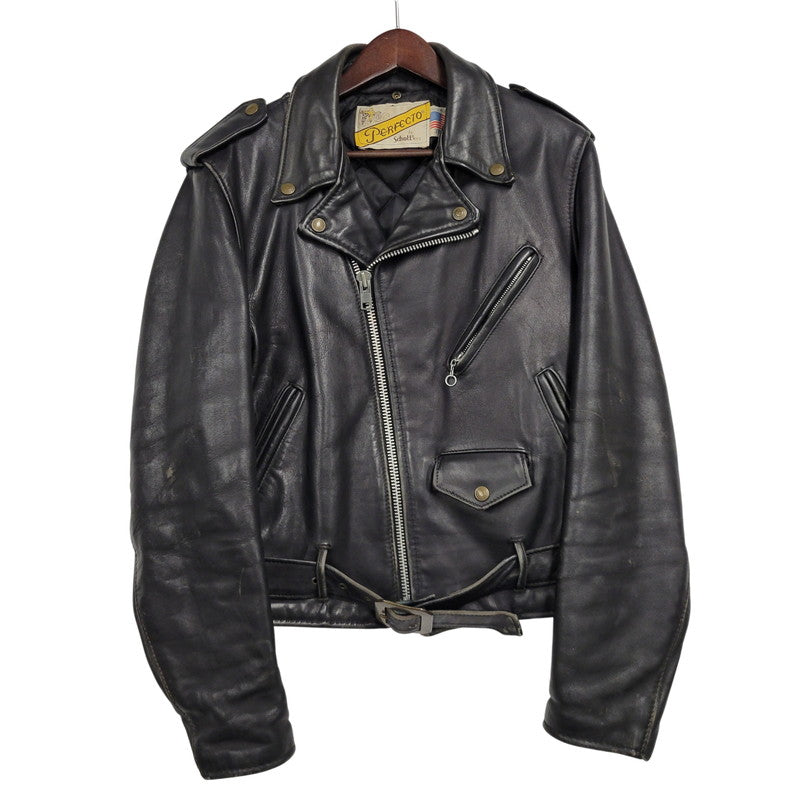 【現状渡し品】【メンズ】 SCHOTT ショット PERFECTO USA製 DOUBLE RIDERS JACKET パーフェクト ダブル ライダース ジャケット アウター 145-260509-cs-14-izu サイズ：38 カラー：ブラック 万代Net店
