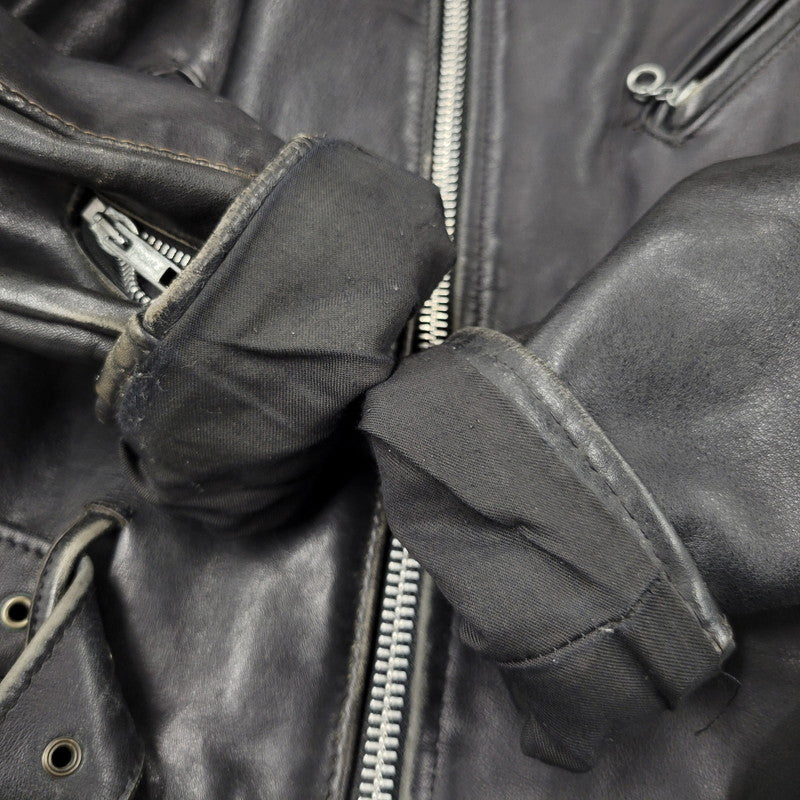 【現状渡し品】【メンズ】 SCHOTT ショット PERFECTO USA製 DOUBLE RIDERS JACKET パーフェクト ダブル ライダース ジャケット アウター 145-260509-cs-14-izu サイズ：38 カラー：ブラック 万代Net店