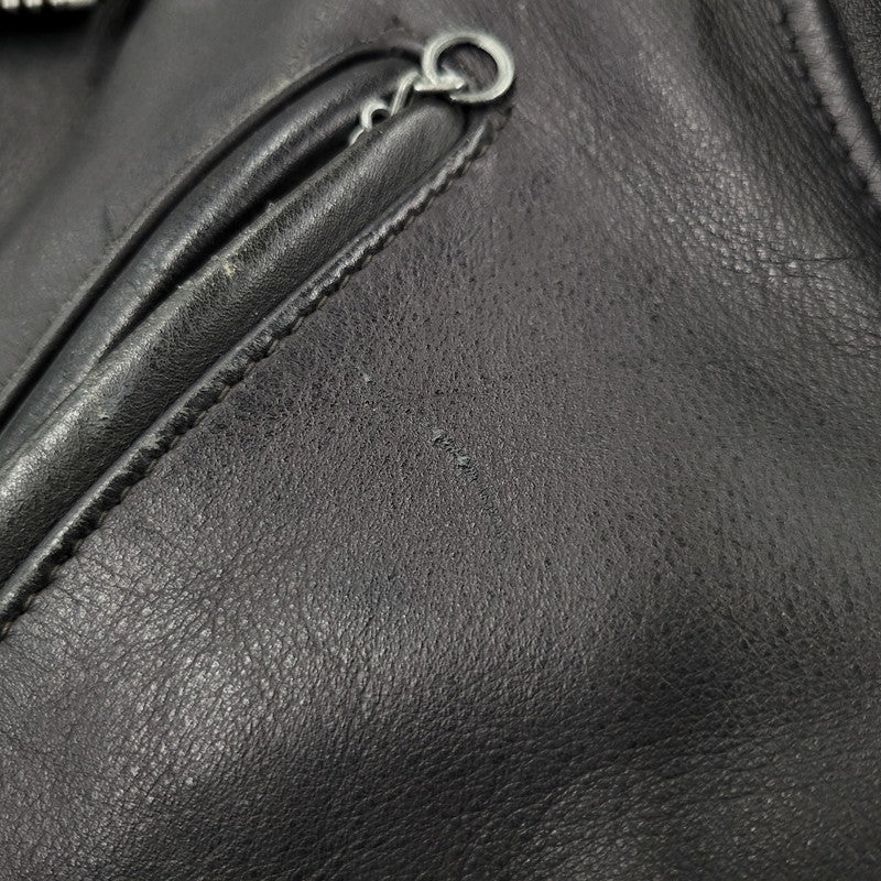 【現状渡し品】【メンズ】 SCHOTT ショット PERFECTO USA製 DOUBLE RIDERS JACKET パーフェクト ダブル ライダース ジャケット アウター 145-260509-cs-14-izu サイズ：38 カラー：ブラック 万代Net店