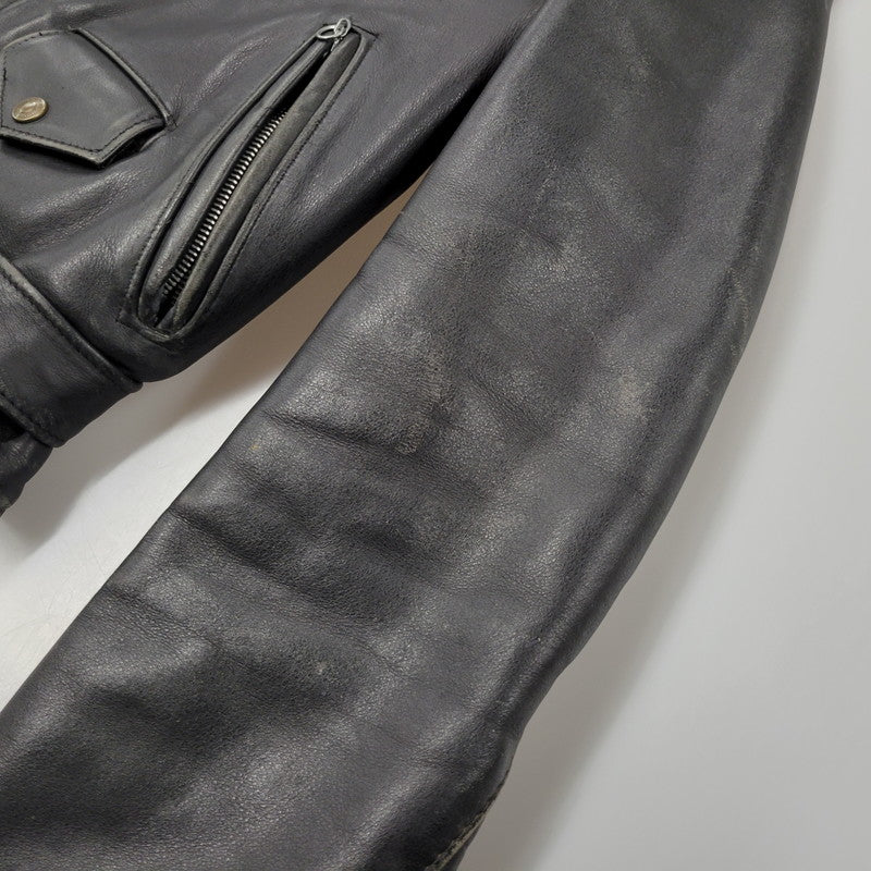 【現状渡し品】【メンズ】 SCHOTT ショット PERFECTO USA製 DOUBLE RIDERS JACKET パーフェクト ダブル ライダース ジャケット アウター 145-260509-cs-14-izu サイズ：38 カラー：ブラック 万代Net店