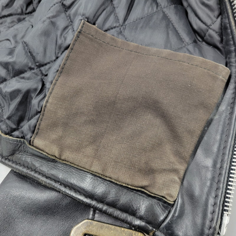 【現状渡し品】【メンズ】 SCHOTT ショット PERFECTO USA製 DOUBLE RIDERS JACKET パーフェクト ダブル ライダース ジャケット アウター 145-260509-cs-14-izu サイズ：38 カラー：ブラック 万代Net店