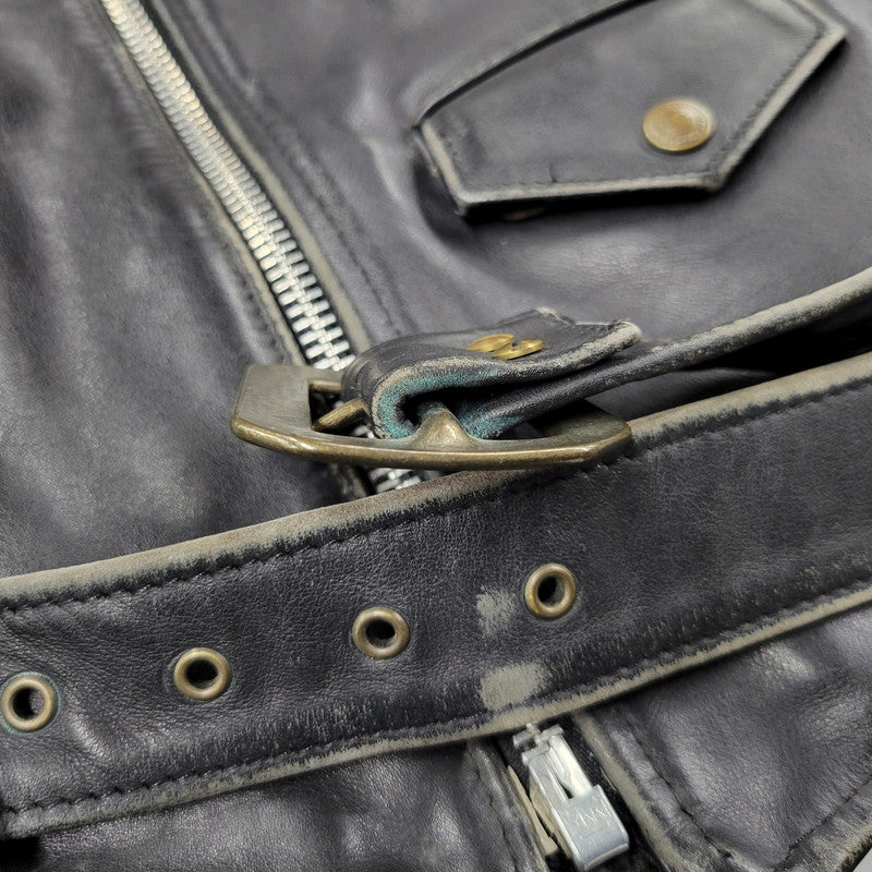 【現状渡し品】【メンズ】 SCHOTT ショット PERFECTO USA製 DOUBLE RIDERS JACKET パーフェクト ダブル ライダース ジャケット アウター 145-260509-cs-14-izu サイズ：38 カラー：ブラック 万代Net店