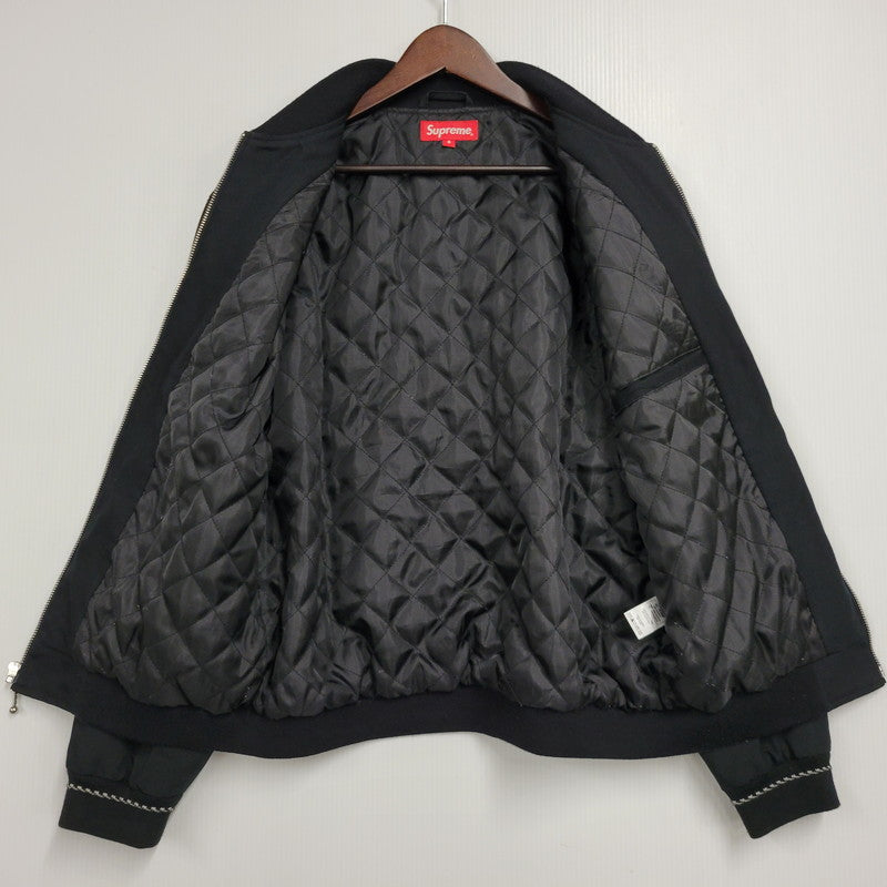 【中古品】【メンズ】 SUPREME シュプリーム 18AW DIAMOND RAYON BOMBER JACKET ダイアモンド レーヨン ボンバー ジャケット アウター 149-260509-cs-23-izu サイズ：S カラー：ブラック 万代Net店