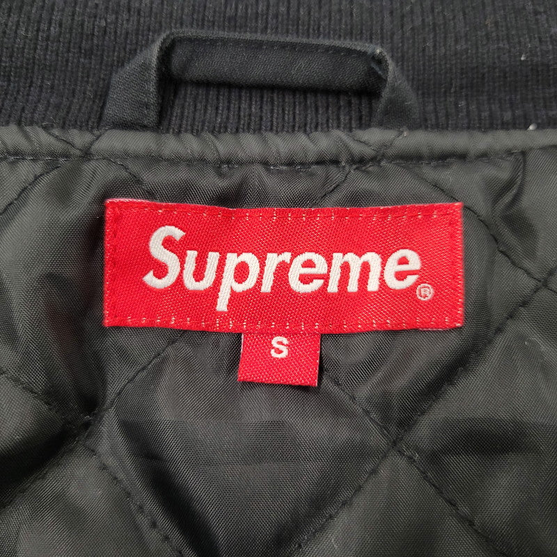 【中古品】【メンズ】 SUPREME シュプリーム 18AW DIAMOND RAYON BOMBER JACKET ダイアモンド レーヨン ボンバー ジャケット アウター 149-260509-cs-23-izu サイズ：S カラー：ブラック 万代Net店