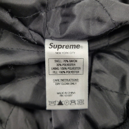 【中古品】【メンズ】 SUPREME シュプリーム 18AW DIAMOND RAYON BOMBER JACKET ダイアモンド レーヨン ボンバー ジャケット アウター 149-260509-cs-23-izu サイズ：S カラー：ブラック 万代Net店