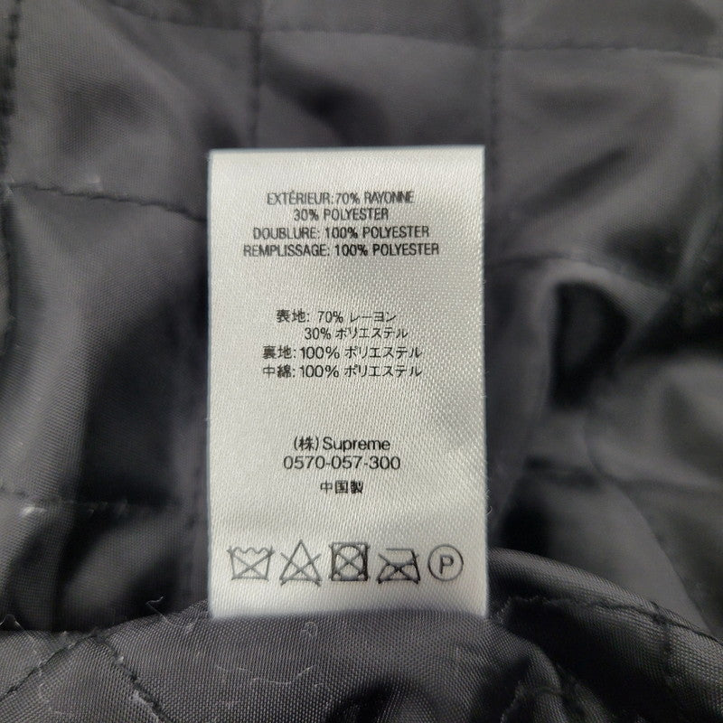 【中古品】【メンズ】 SUPREME シュプリーム 18AW DIAMOND RAYON BOMBER JACKET ダイアモンド レーヨン ボンバー ジャケット アウター 149-260509-cs-23-izu サイズ：S カラー：ブラック 万代Net店