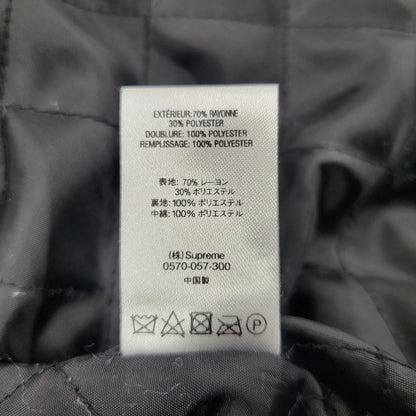 【中古品】【メンズ】 SUPREME シュプリーム 18AW DIAMOND RAYON BOMBER JACKET ダイアモンド レーヨン ボンバー ジャケット アウター 149-260509-cs-23-izu サイズ：S カラー：ブラック 万代Net店