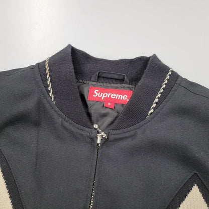 【中古品】【メンズ】 SUPREME シュプリーム 18AW DIAMOND RAYON BOMBER JACKET ダイアモンド レーヨン ボンバー ジャケット アウター 149-260509-cs-23-izu サイズ：S カラー：ブラック 万代Net店