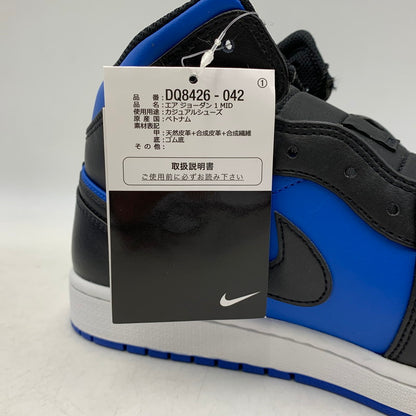 【中古美品】【メンズ】 NIKE ナイキ AIR JORDAN 1 MID DQ8426-042 エア ジョーダン 1 ミッド スニーカー シューズ 靴 160-260511-as-03-izu サイズ：29cm カラー：BLACK/ROYAL BLUE-BLACK-WHITE 万代Net店