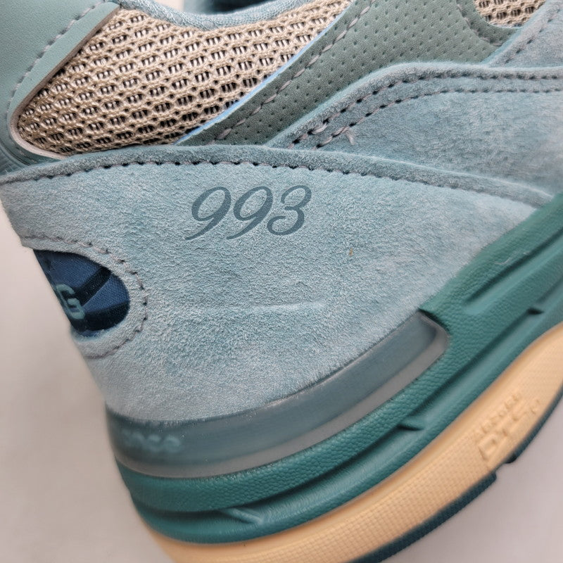 【中古美品】【メンズ】 NEW BALANCE ニューバランス × JOE FRESHGOODS ジョー フレッシュグッズ MR993JF1 PERFORMANCE ART パフォーマンス アート スニーカー 靴 162-260508-kh-08-izu サイズ：29 カラー：ライトブルー系 万代Net店