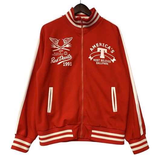 【中古品】【メンズ】 TED COMPANY テッドカンパニー TED MAN DEVIL'S LEAGUE TRACK　JACKET テッドマン　デビルズ リーグ トラックジャケット アウター 145-260518-ya-03-izu サイズ：L カラー：RED 万代Net店