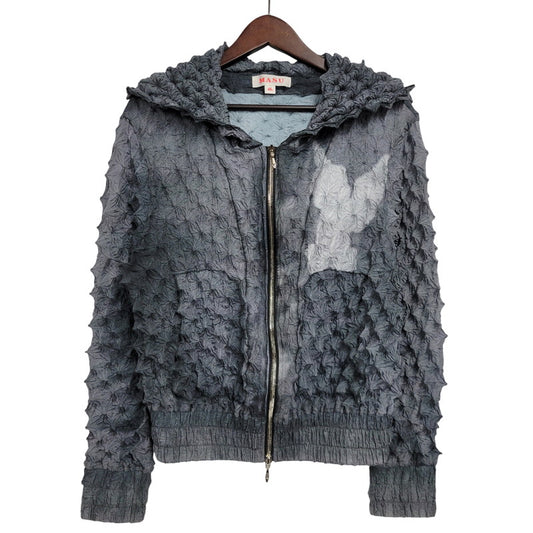 【中古品】【メンズ】 MASU エムエーエスユー SPIKY ZIP HOODIE FADED MPFW-BL0724 ジップパーカー フーディ 141-260509-as-12-izu サイズ：46 カラー：グレー系 万代Net店