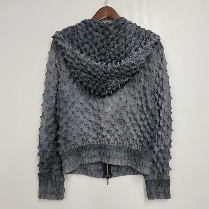【中古品】【メンズ】 MASU エムエーエスユー SPIKY ZIP HOODIE FADED MPFW-BL0724 ジップパーカー フーディ 141-260509-as-12-izu サイズ：46 カラー：グレー系 万代Net店
