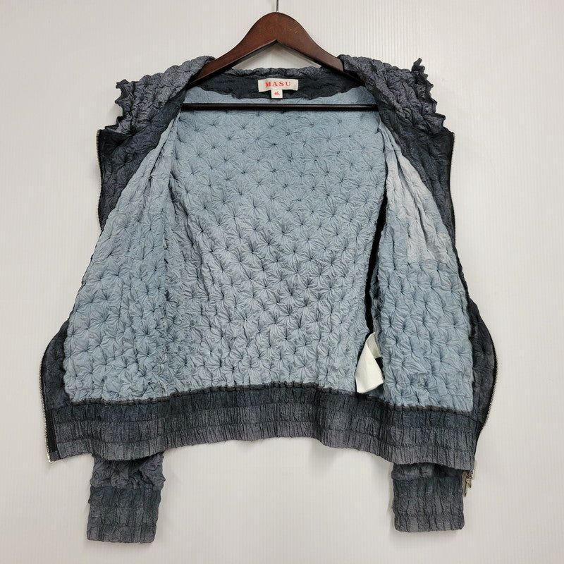 【中古品】【メンズ】 MASU エムエーエスユー SPIKY ZIP HOODIE FADED MPFW-BL0724 ジップパーカー フーディ 141-260509-as-12-izu サイズ：46 カラー：グレー系 万代Net店