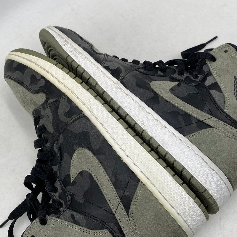 【中古品】【メンズ】 NIKE ナイキ AIR JORDAN 1 RETRO HIGH PREM AA3993-034 エアジョーダン1 レトロ ハイ プレミアム スニーカー シューズ 靴 160-260511-as-15-izu サイズ：28cm カラー：BLACK/BLACK-DARK STUCCO-WHITE 万代Net店