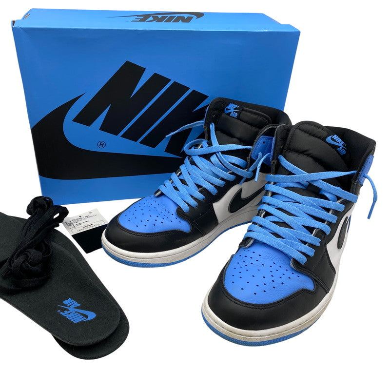 【中古品】【メンズ】 NIKE ナイキ AIR JORDAN 1 RETRO HIGH OG DZ5485-400 エア ジョーダン 1 レトロ ハイ OG スニーカー シューズ 靴 160-260511-as-23-izu サイズ：30cm カラー：UNIVERSITY BLUE/BLACK-WHITE 万代Net店