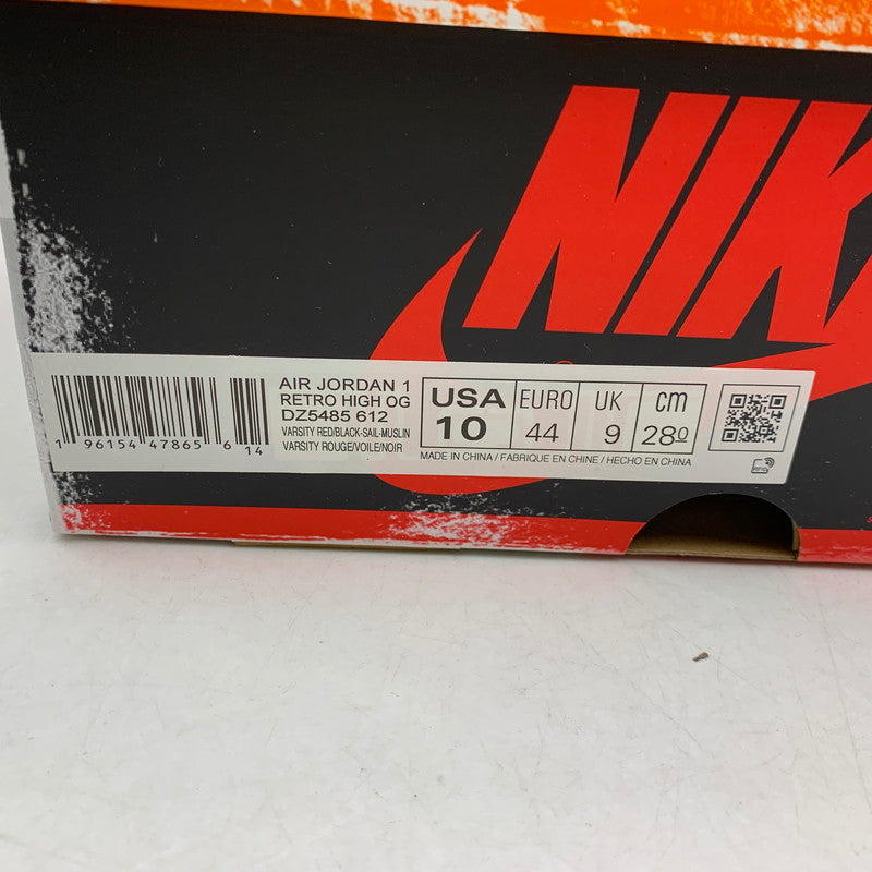 【中古美品】【メンズ】 NIKE ナイキ DZ5485-612 AIR JORDAN エアジョーダン 1 HIGH OG ハイ オージー LOST & FOUND CHICAGO スニーカー シューズ 靴 160-260510-ya-08-izu サイズ：28cm カラー：Varsity Red / Black-Sail / Muslin 万代Net店