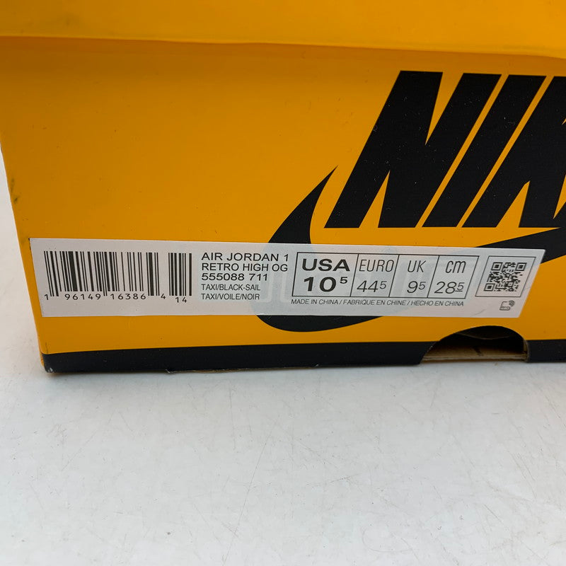 【中古美品】【メンズ】 NIKE ナイキ 555088-711 AIR JORDAN エアジョーダン 1 RETRO HIGH OG レトロ ハイ オージー スニーカー シューズ 靴 160-260510-ya-10-izu サイズ：28.5cm カラー：TAXI/BLACK-SAIL 万代Net店