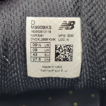 【中古品】【メンズ】 NEW BALANCE ニューバランス M990BK5 スニーカー 靴 162-260508-kh-06-izu サイズ：27.5 カラー：ブラック 万代Net店