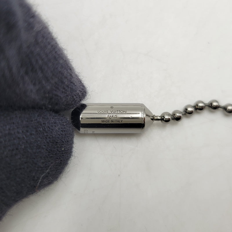 【中古品】【メンズ/レディース】 LOUIS VUITTON ルイ・ヴィトン MP2223 コリエ・LVサテライト ネックレス 179-260508-kh-14-izu カラー：シルバー×ブルー 万代Net店