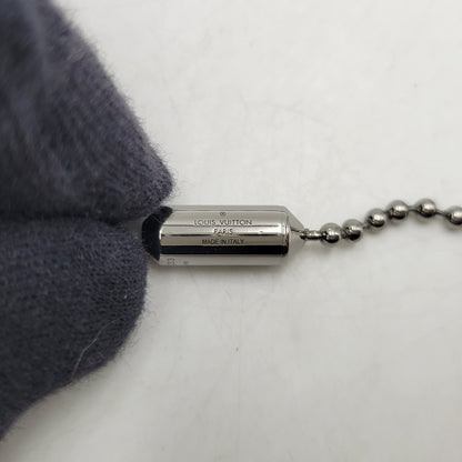 【中古品】【メンズ/レディース】 LOUIS VUITTON ルイ・ヴィトン MP2223 コリエ・LVサテライト ネックレス 179-260508-kh-14-izu カラー：シルバー×ブルー 万代Net店