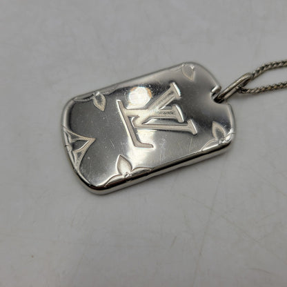 【現状渡し品】【メンズ/レディース】 LOUIS VUITTON ルイ・ヴィトン M62484 ロケットネックレス・モノグラム 179-260508-kh-12-izu カラー：シルバー 万代Net店