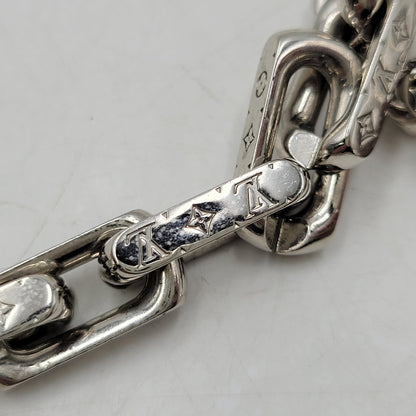 【中古品】【メンズ/レディース】 LOUIS VUITTON ルイ・ヴィトン M64196 コリエ・チェーン モノグラム ネックレス 179-260508-kh-13-izu カラー：シルバー 万代Net店