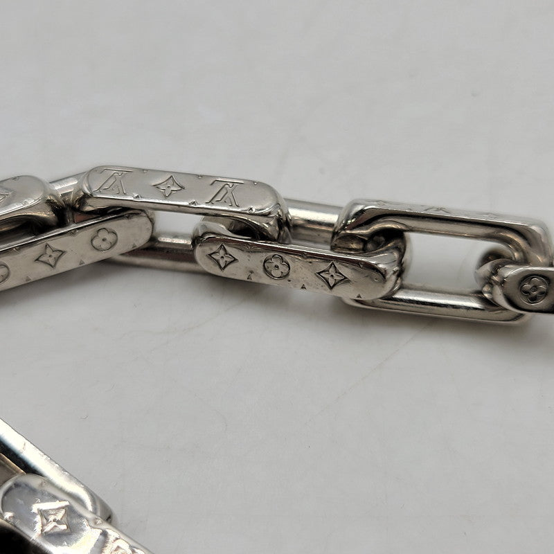 【中古品】【メンズ/レディース】 LOUIS VUITTON ルイ・ヴィトン M64196 コリエ・チェーン モノグラム ネックレス 179-260508-kh-13-izu カラー：シルバー 万代Net店