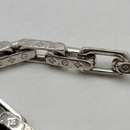 【中古品】【メンズ/レディース】 LOUIS VUITTON ルイ・ヴィトン M64196 コリエ・チェーン モノグラム ネックレス 179-260508-kh-13-izu カラー：シルバー 万代Net店