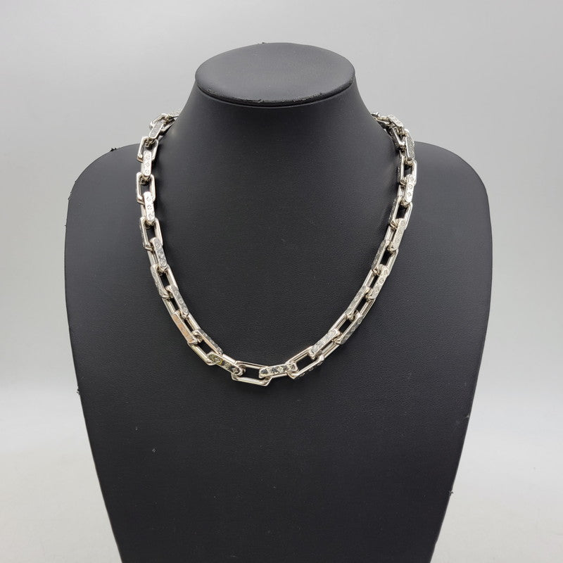 【中古品】【メンズ/レディース】 LOUIS VUITTON ルイ・ヴィトン M64196 コリエ・チェーン モノグラム ネックレス 179-260508-kh-13-izu カラー：シルバー 万代Net店