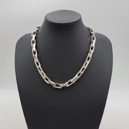 【中古品】【メンズ/レディース】 LOUIS VUITTON ルイ・ヴィトン M64196 コリエ・チェーン モノグラム ネックレス 179-260508-kh-13-izu カラー：シルバー 万代Net店
