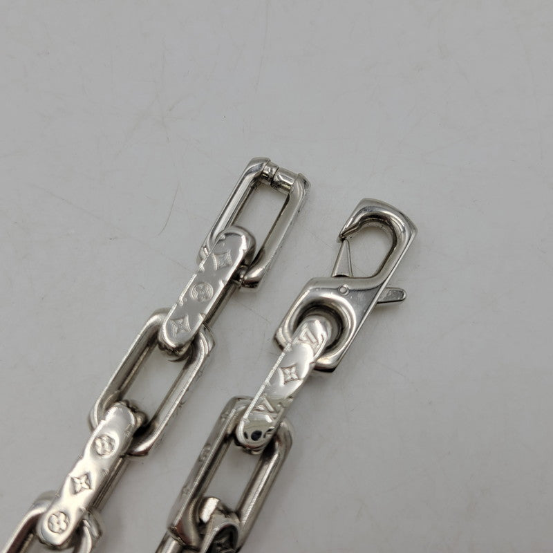 【中古品】【メンズ/レディース】 LOUIS VUITTON ルイ・ヴィトン M64196 コリエ・チェーン モノグラム ネックレス 179-260508-kh-13-izu カラー：シルバー 万代Net店
