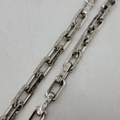 【中古品】【メンズ/レディース】 LOUIS VUITTON ルイ・ヴィトン M64196 コリエ・チェーン モノグラム ネックレス 179-260508-kh-13-izu カラー：シルバー 万代Net店