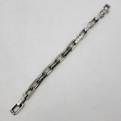【中古品】【メンズ/レディース】 LOUIS VUITTON ルイ・ヴィトン M64224 コリエ・チェーン モノグラム ブレスレット 179-260508-kh-16-izu サイズ：L カラー：シルバー 万代Net店