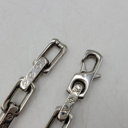 【中古品】【メンズ/レディース】 LOUIS VUITTON ルイ・ヴィトン M64224 コリエ・チェーン モノグラム ブレスレット 179-260508-kh-16-izu サイズ：L カラー：シルバー 万代Net店