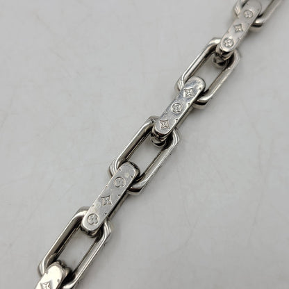 【中古品】【メンズ/レディース】 LOUIS VUITTON ルイ・ヴィトン M64224 コリエ・チェーン モノグラム ブレスレット 179-260508-kh-16-izu サイズ：L カラー：シルバー 万代Net店