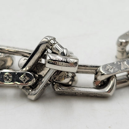 【中古品】【メンズ/レディース】 LOUIS VUITTON ルイ・ヴィトン M64224 コリエ・チェーン モノグラム ブレスレット 179-260508-kh-16-izu サイズ：L カラー：シルバー 万代Net店
