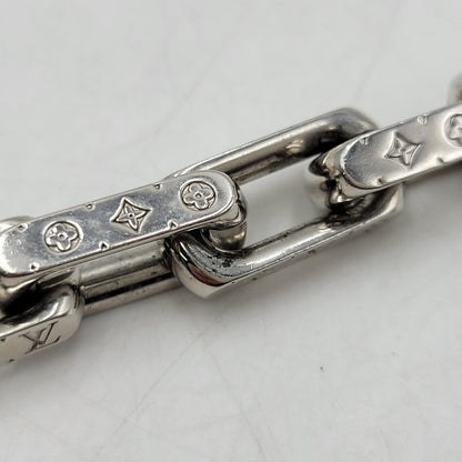 【中古品】【メンズ/レディース】 LOUIS VUITTON ルイ・ヴィトン M64224 コリエ・チェーン モノグラム ブレスレット 179-260508-kh-16-izu サイズ：L カラー：シルバー 万代Net店