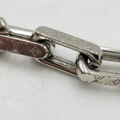 【中古品】【メンズ/レディース】 LOUIS VUITTON ルイ・ヴィトン M64224 コリエ・チェーン モノグラム ブレスレット 179-260508-kh-16-izu サイズ：L カラー：シルバー 万代Net店