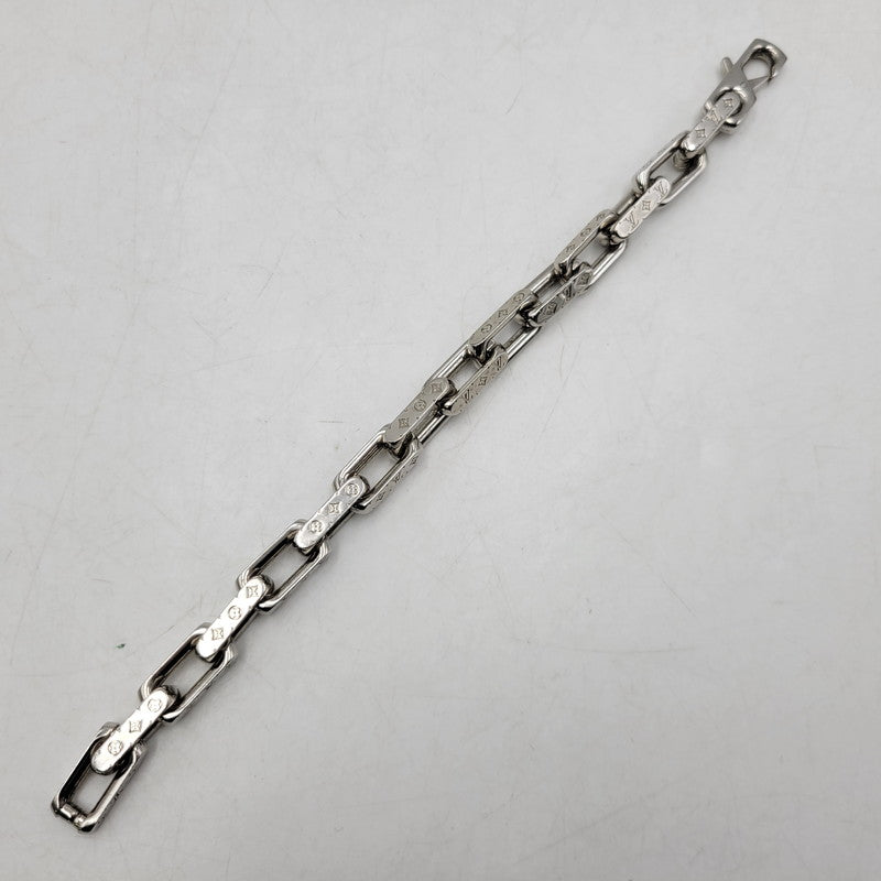 【中古品】【メンズ/レディース】 LOUIS VUITTON ルイ・ヴィトン M64224 コリエ・チェーン モノグラム ブレスレット 179-260508-kh-15-izu サイズ：L カラー：シルバー 万代Net店