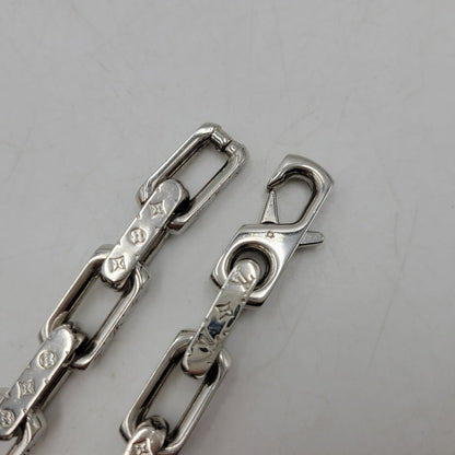【中古品】【メンズ/レディース】 LOUIS VUITTON ルイ・ヴィトン M64224 コリエ・チェーン モノグラム ブレスレット 179-260508-kh-15-izu サイズ：L カラー：シルバー 万代Net店