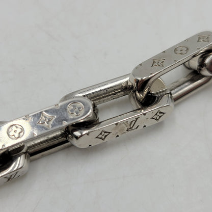 【中古品】【メンズ/レディース】 LOUIS VUITTON ルイ・ヴィトン M64224 コリエ・チェーン モノグラム ブレスレット 179-260508-kh-15-izu サイズ：L カラー：シルバー 万代Net店