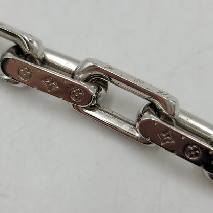 【中古品】【メンズ/レディース】 LOUIS VUITTON ルイ・ヴィトン M64224 コリエ・チェーン モノグラム ブレスレット 179-260508-kh-15-izu サイズ：L カラー：シルバー 万代Net店