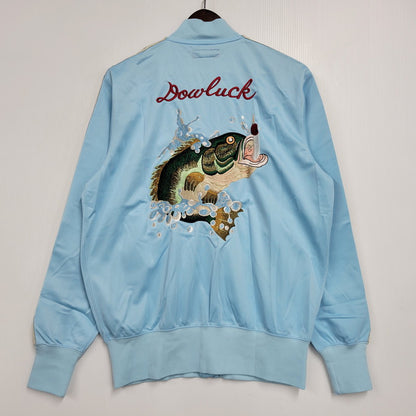 【中古品】【メンズ】 YAMANE ヤマネ 家紋×バス DOWLICK 刺繍 SIDE LINE TRACK JACKET サイドライン トラック ジャケット 145-260509-cs-18-izu サイズ：40 カラー：ライトブルー 万代Net店