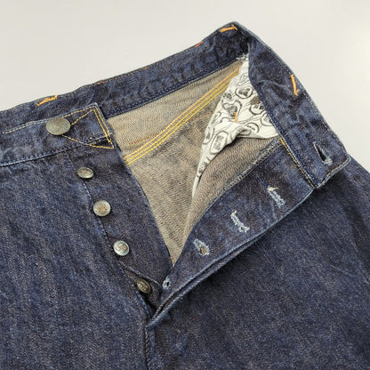 【中古品】【メンズ】 YAMANE ヤマネ PRINT DENIM PANTS G86RR LOT 1926 プリント デニムパンツ Wパンダ ジーンズ 156-260508-as-05-izu サイズ：33×33 カラー：インディゴ 万代Net店