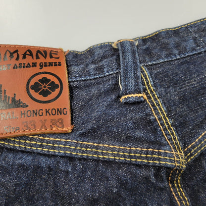 【中古品】【メンズ】 YAMANE ヤマネ PRINT DENIM PANTS G86RR LOT 1926 プリント デニムパンツ Wパンダ ジーンズ 156-260508-as-05-izu サイズ：33×33 カラー：インディゴ 万代Net店