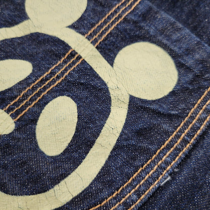 【中古品】【メンズ】 YAMANE ヤマネ PRINT DENIM PANTS G86RR LOT 1926 プリント デニムパンツ Wパンダ ジーンズ 156-260508-as-05-izu サイズ：33×33 カラー：インディゴ 万代Net店