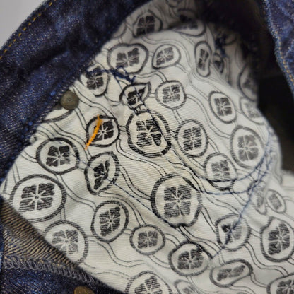 【中古品】【メンズ】 YAMANE ヤマネ PRINT DENIM PANTS G86RR LOT 1926 プリント デニムパンツ Wパンダ ジーンズ 156-260508-as-05-izu サイズ：33×33 カラー：インディゴ 万代Net店