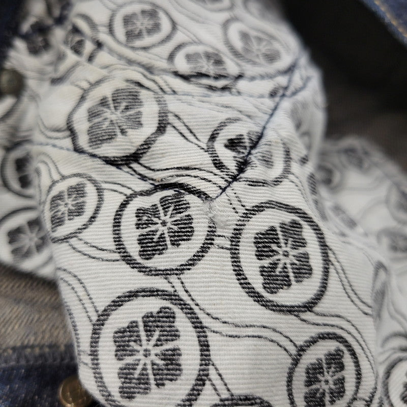 【中古品】【メンズ】 YAMANE ヤマネ PRINT DENIM PANTS G86RR LOT 1926 プリント デニムパンツ Wパンダ ジーンズ 156-260508-as-05-izu サイズ：33×33 カラー：インディゴ 万代Net店
